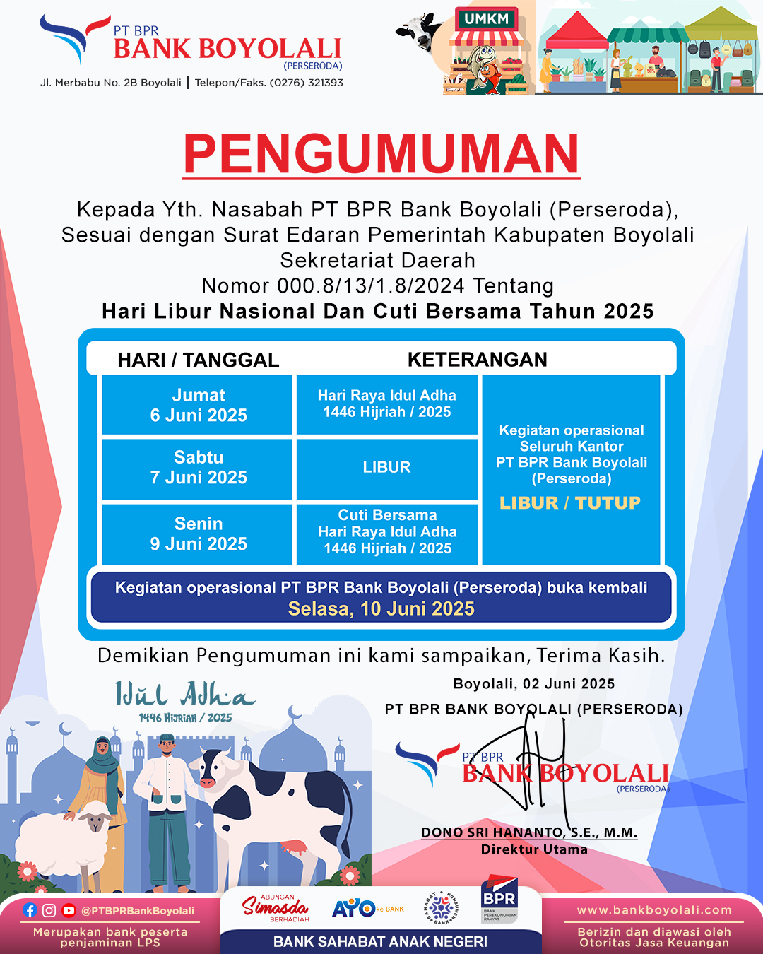 CUTI BERSAMA IDUL ADHA 1446 H 2025